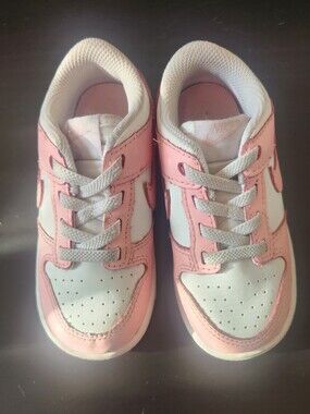 Nike Dunk Low Toddler  Pink and White Sneaker